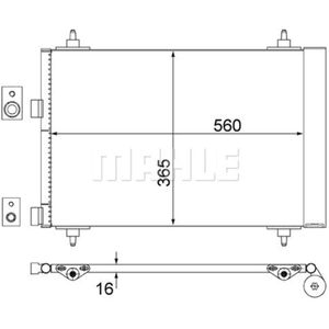 Kondensator Klimaanlage MAHLE AC 315 000S für Peugeot 307 SW Break