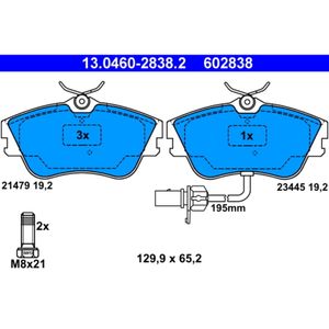 Bremsbelagsatz Scheibenbremse ATE 13.0460-2838.2 für VW Transporter T4