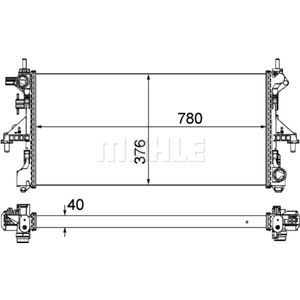 Kühler Motorkühlung MAHLE CR 1034 000P für Fiat Ducato