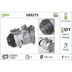 Kompressor Klimaanlage VALEO 699275 für Audi VW Skoda A4 B5 Avant A8 D2