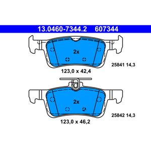 Bremsbelagsatz Scheibenbremse ATE 13.0460-7344.2 für Ford Fiesta VII