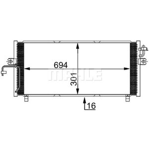 Kondensator Klimaanlage MAHLE AC 247 000S