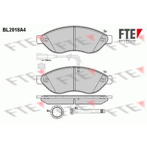 Bremsbelagsatz Scheibenbremse FTE 9010604 für Fiat Peugeot Citroën Ducato Boxer