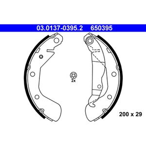 Bremsbackensatz ATE 03.0137-0395.2 für Opel Corsa C