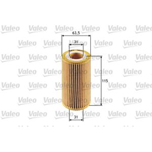 Ölfilter VALEO 586524 für BMW Rover Land MG 3er 75