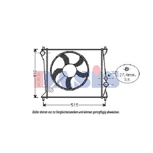 Kühler Motorkühlung AKS DASIS 480006N für Audi A2
