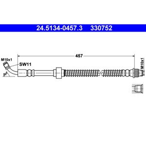 Bremsschlauch ATE 24.5134-0457.3 für Renault Opel Master II Movano A