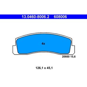 Bremsbelagsatz Scheibenbremse ATE 13.0460-8006.2 für Lada