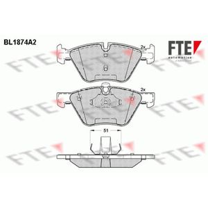 Bremsbelagsatz Scheibenbremse FTE 9010457 für BMW 5er