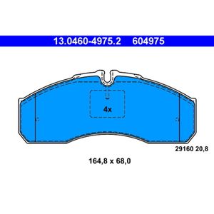 Bremsbelagsatz Scheibenbremse ATE 13.0460-4975.2 für Mercedes-Benz Sprinter