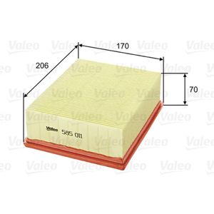 Luftfilter VALEO 585011 für Citroën Peugeot Xsara Picasso 206 SW