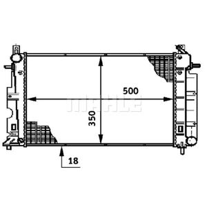 Kühler Motorkühlung MAHLE CR 643 000S für Saab 900 II 9-3