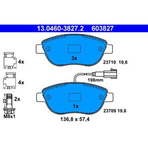 Bremsbelagsatz Scheibenbremse ATE 13.0460-3827.2 für Fiat Abarth Lancia Opel