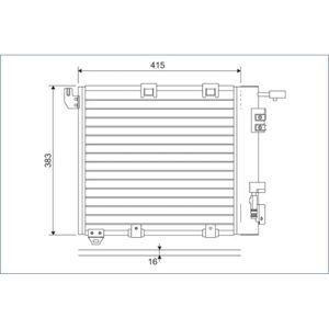 Kondensator Klimaanlage VALEO 817506 für Opel Astra G CC Zafira A