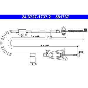 Seilzug Feststellbremse ATE 24.3727-1737.2
