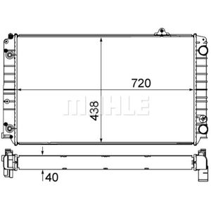 Kühler Motorkühlung MAHLE CR 853 000S für Audi A8 D2