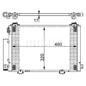 Kondensator Klimaanlage MAHLE AC 385 000S