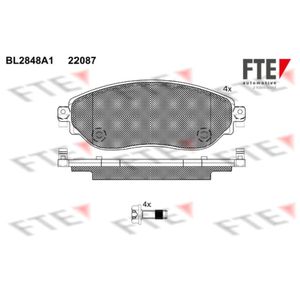 Bremsbelagsatz Scheibenbremse FTE 9011024 für Renault Opel Fiat Trafic III