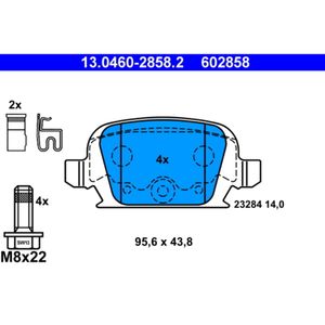 Bremsbelagsatz Scheibenbremse ATE 13.0460-2858.2 für Opel Corsa C Tigra Twintop