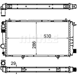 Kühler Motorkühlung MAHLE CR 431 000S für Citroën C15