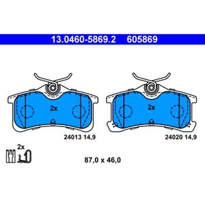 Bremsbelagsatz Scheibenbremse ATE 13.0460-5869.2