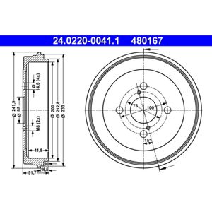 Bremstrommel ATE 24.0220-0041.1 (2 Stk.)