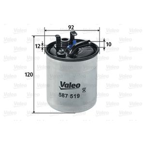 Kraftstofffilter VALEO 587519 für Mercedes-Benz A