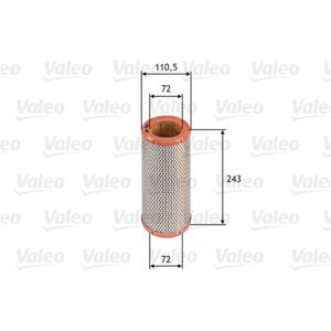 Luftfilter VALEO 585612 für Peugeot Citroën 205 I Visa ZX