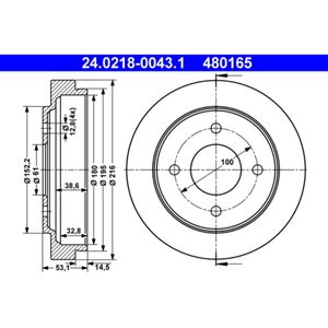 Bremstrommel ATE 24.0218-0043.1 (2 Stk.)