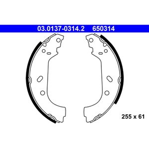 Bremsbackensatz ATE 03.0137-0314.2 für Peugeot Fiat Citroën Lancia 806 Ulysse