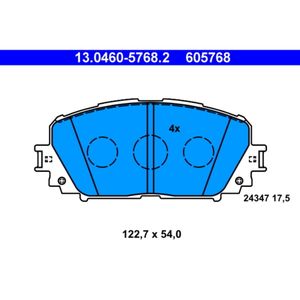 Bremsbelagsatz Scheibenbremse ATE 13.0460-5768.2