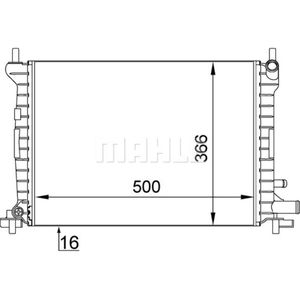 Kühler Motorkühlung MAHLE CR 375 000S für Ford Fiesta IV Courier