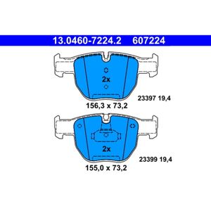 Bremsbelagsatz Scheibenbremse ATE 13.0460-7224.2 für Land Rover Range III