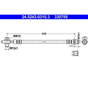 Bremsschlauch ATE 24.5243-0310.3 für VW Audi Passat B5 A6 C5 Variant