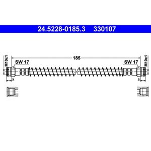 Bremsschlauch ATE 24.5228-0185.3 für Citroën Peugeot C15 305 II Break