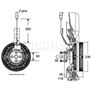 Kupplung Kühlerlüfter MAHLE CFC 139 000P