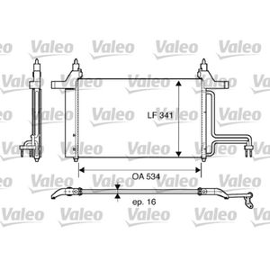 Kondensator Klimaanlage VALEO 817669 für Fiat Stilo Multi Wagon