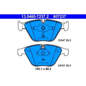 Bremsbelagsatz Scheibenbremse ATE 13.0460-7237.2 für BMW 3er Z4 Roadster X1