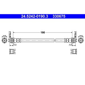 Bremsschlauch ATE 24.5242-0190.3 für Audi A2