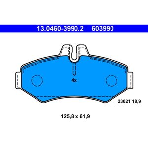 Bremsbelagsatz Scheibenbremse ATE 13.0460-3990.2 für Mercedes-Benz VW G