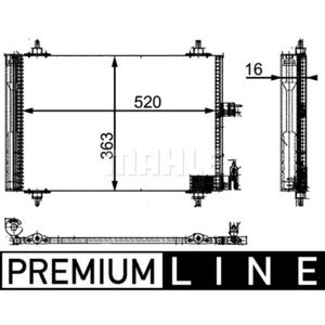 Kondensator Klimaanlage MAHLE AC 323 000P für Citroën Peugeot Partner Xsara