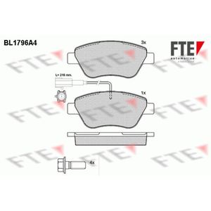 Bremsbelagsatz Scheibenbremse FTE 9010366 für Fiat Alfa Romeo Lancia Citroën 500