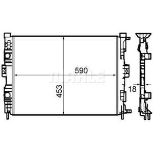 Kühler Motorkühlung MAHLE CR 1690 000S für Renault Megane II Grandtour