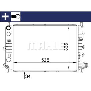 Kühler Motorkühlung MAHLE CR 1142 000S für Ford Escort V Orion III