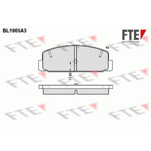 Bremsbelagsatz Scheibenbremse FTE 9010494