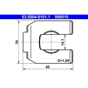 ATE 03.5004-0101.1 Halter, Bremsschlauch