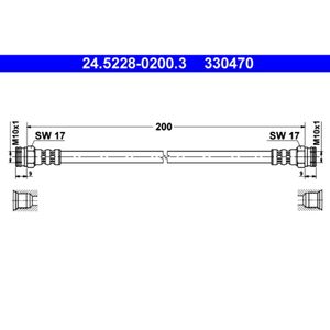 Bremsschlauch ATE 24.5228-0200.3 für Citroën Fiat AX