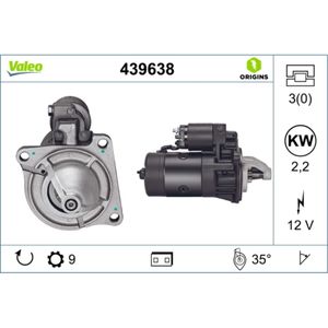 Starter VALEO 439638 für Renault Opel Trafic Arena Combi Master I