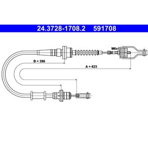Seilzug Kupplungsbetätigung ATE 24.3728-1708.2