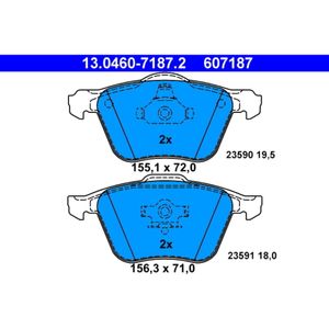 Bremsbelagsatz Scheibenbremse ATE 13.0460-7187.2 für Volvo S80 I Xc90 V70 II